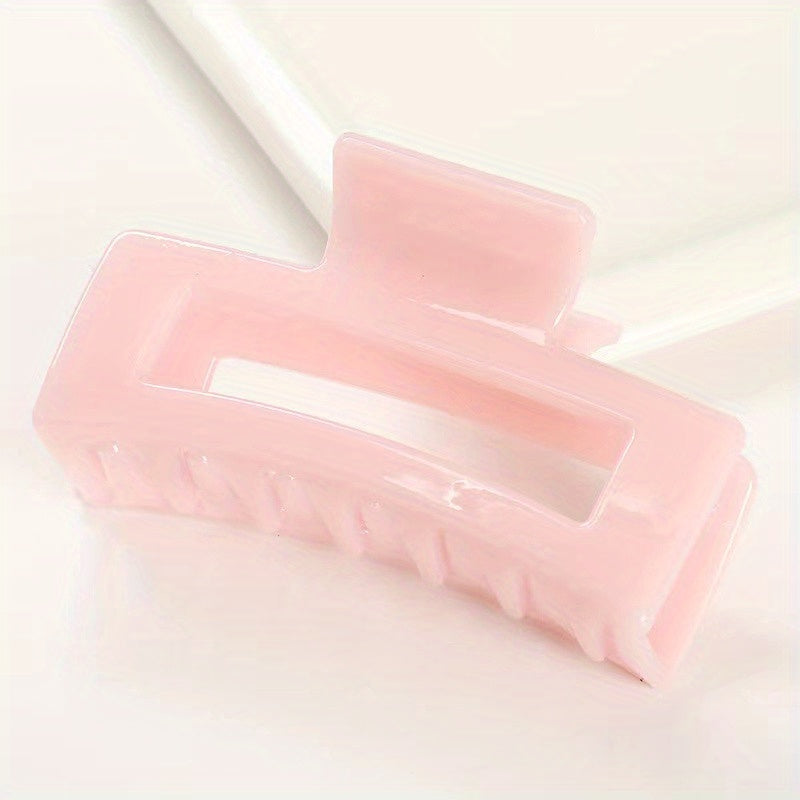 Multicolor Large Thick Acrylic Hair Clip Rectangle Hairclip Long Hair Resin Claw Clips Nonslip Jaw Clips