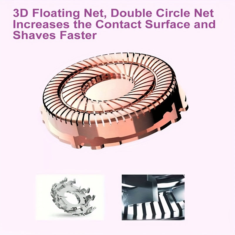 [Painless Facial Hair Remover] Conduroma Women's Painless Facial Hair Remover | Cordless, AA Battery-Powered (Not Included), Elegant Metallic Finish - for Face, Upper Lip, Chin, Bikini Line - Travel-Friendly, Sleek Design, Sm