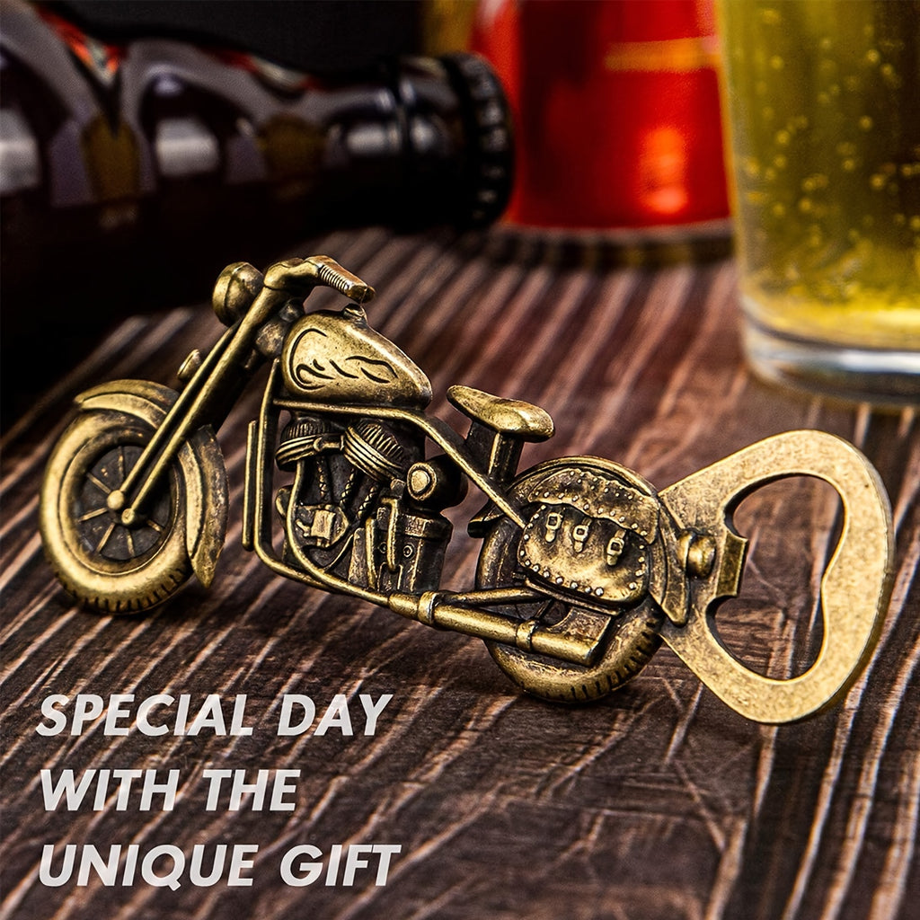 1pc Golden Motorcycle Bottle Opener - Perfect Gift for Beer Lovers and Men - 5 Inches/2 Inches/0.3 Inches - 3 Ounces