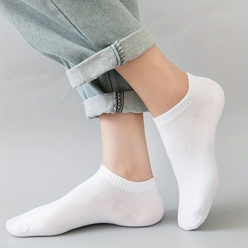 Women'S Classic Invisible Socks, Solid Color, Polyester 94% Spandex 6%, Knit Fabric, 200g/m², Hand Wash, for Women