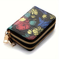 Double Zipper Wallet, Women's Short Credit Card Holder, Multifunctional Large Capacity Coin Purse