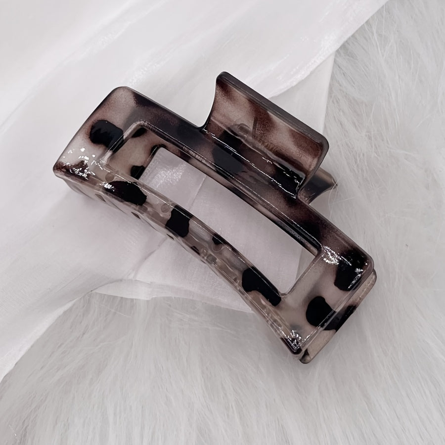 Multicolor Large Thick Acrylic Hair Clip Rectangle Hairclip Long Hair Resin Claw Clips Nonslip Jaw Clips