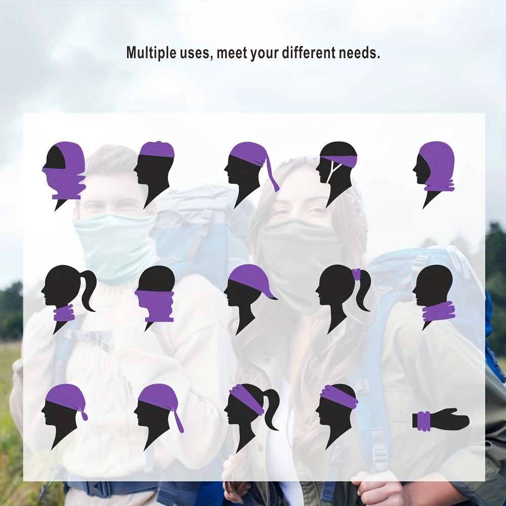 QUALICOS Seamless Sports Scarf - Versatile Neck Gaiter, Headband & Wristband with Vibrant for galaxy & Starry Night Patterns, Unisex All-Season Outdoor Gear for Hiking, Cycling & Fitness, Hiking Accessory, Stylish Headgear, D