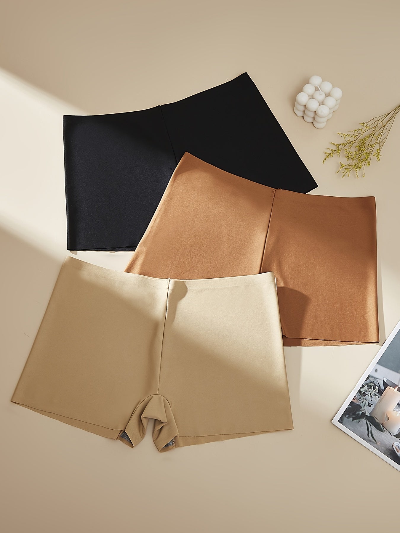 3pcs Soft No Show Boyshort Underwear For Women 3 Pack Soft Seamless Panties Pack