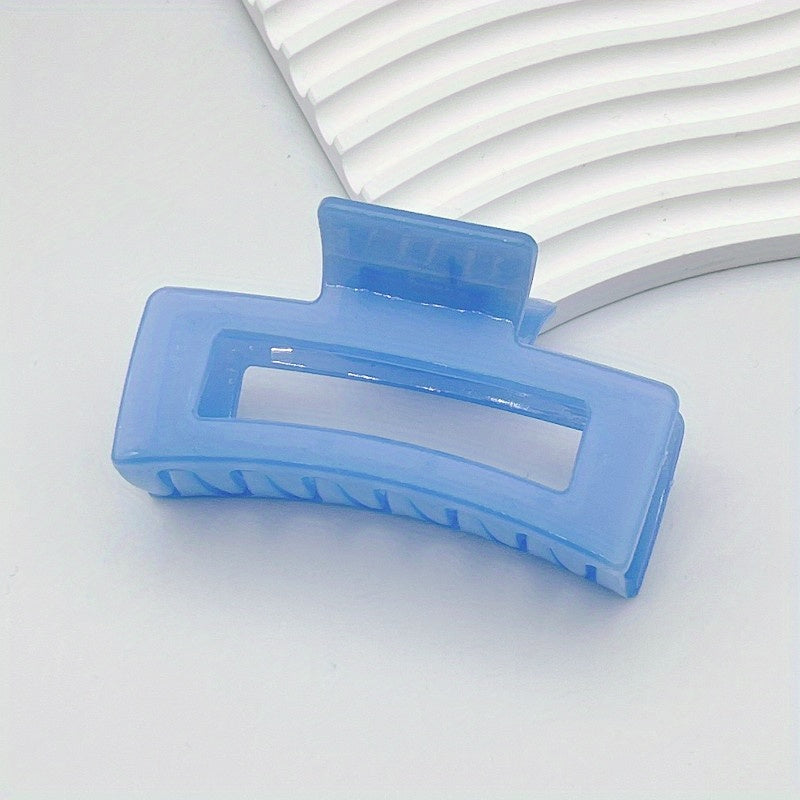 Multicolor Large Thick Acrylic Hair Clip Rectangle Hairclip Long Hair Resin Claw Clips Nonslip Jaw Clips