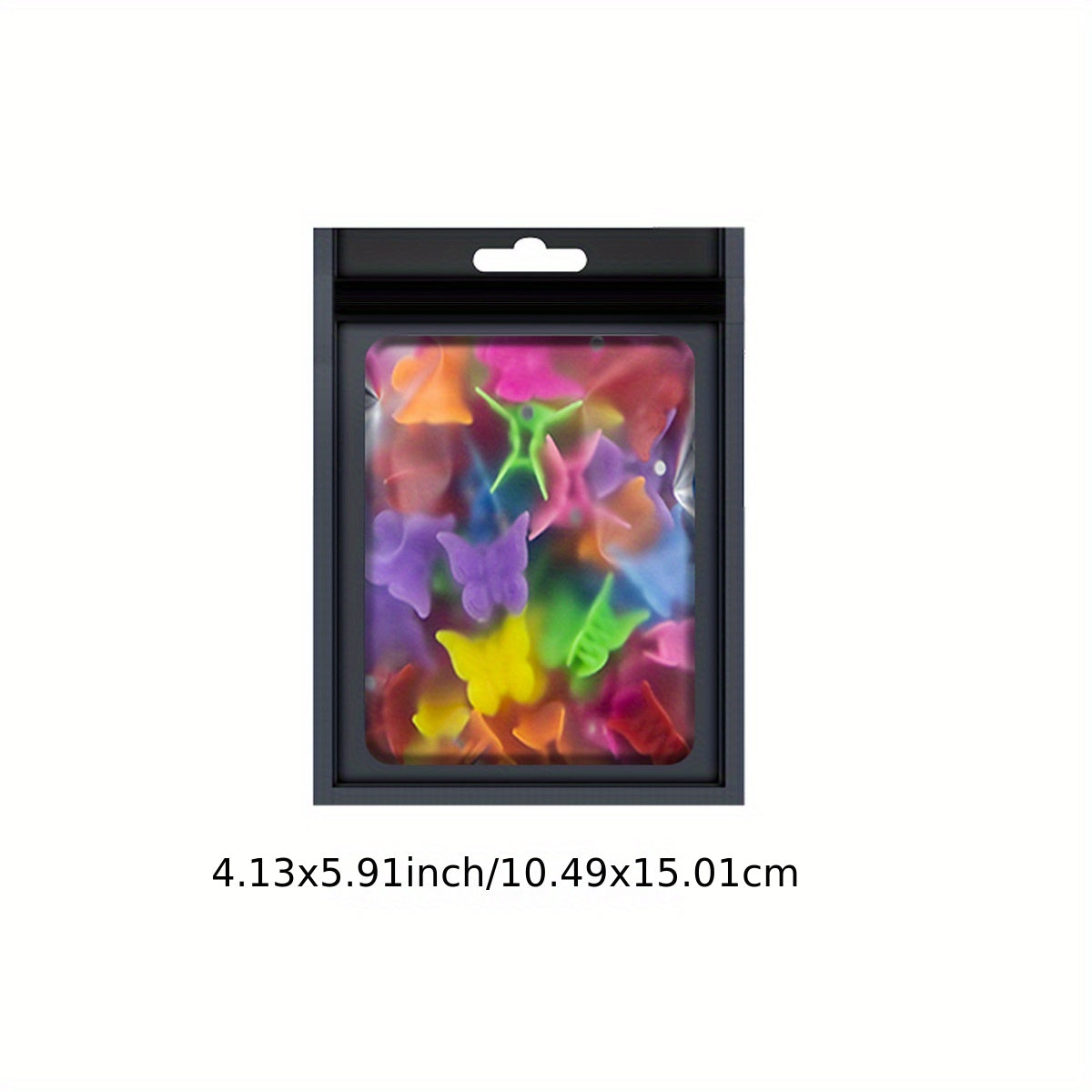 [Holographic Zipper Lock Bags] 100-Pack Holographic Zipper Lock Resealable Bags | Moisture-Proof Aluminum Foil Polyester Film Flat Transparent Window Pouch for Electronics/Jewelry/Cosmetics Organization, 4 Size Options, Non-f