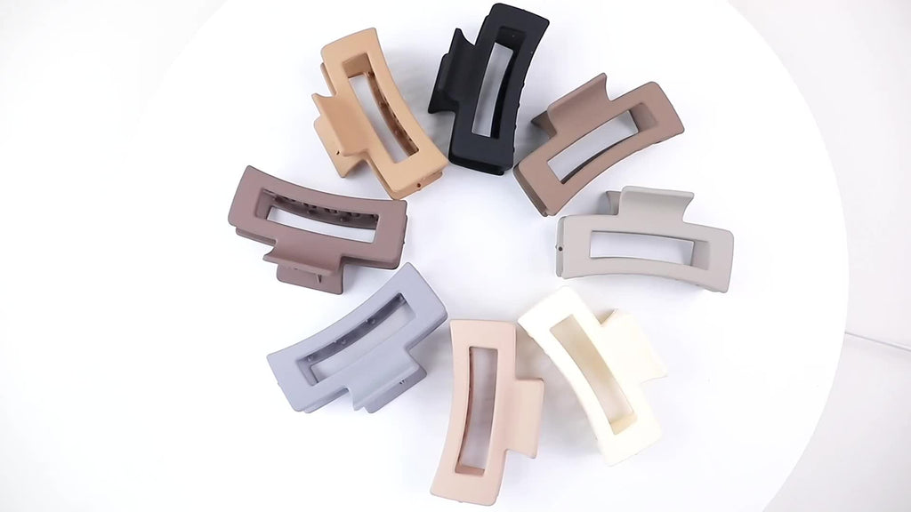 Multicolor Large Thick Acrylic Hair Clip Rectangle Hairclip Long Hair Resin Claw Clips Nonslip Jaw Clips