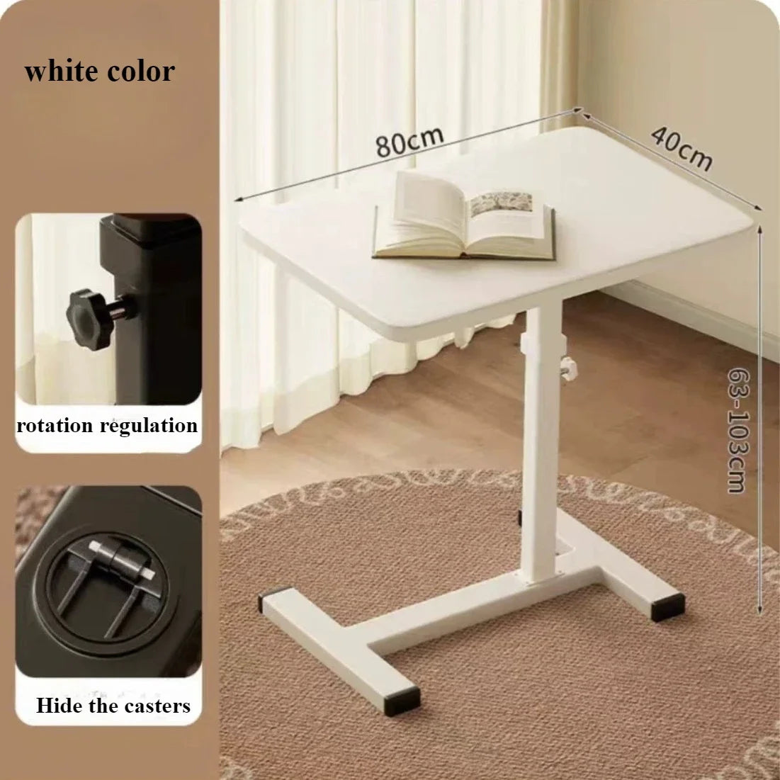 Mobile Bedside Table Household Office Desk Bedroom Folding Tables Portable Minimalist Folding Portable Workbench Learning Desk