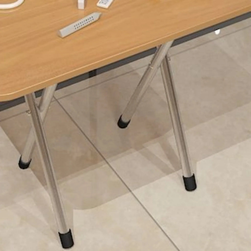 Compact and Durable Folding Table - High Density Hard Wood, Metal Frame, No Power Supply - Suitable for Dormitory, Rental, Resta