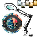 72LED 8X/10X NEW Illuminated Magnifier USB 3 Colors LED Magnifying Glass for Soldering Iron Repair/Table Lamp/Skincare Beauty