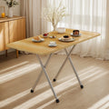 Compact and Durable Folding Table - High Density Hard Wood, Metal Frame, No Power Supply - Suitable for Dormitory, Rental, Resta