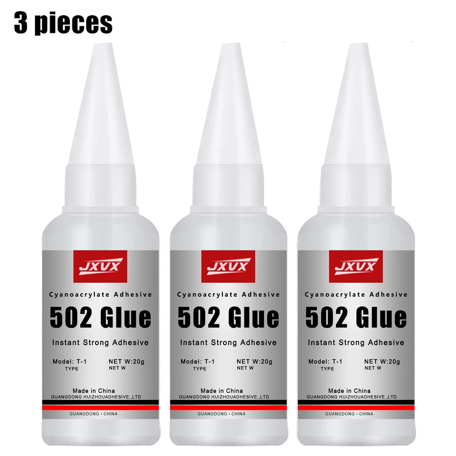 JXVX 1-5pcs 502 Super Glue Instant Quick-drying Cyanoacrylate Adhesive Leather Rubber Wood Metal Strong Bond Liquid Glue Tool