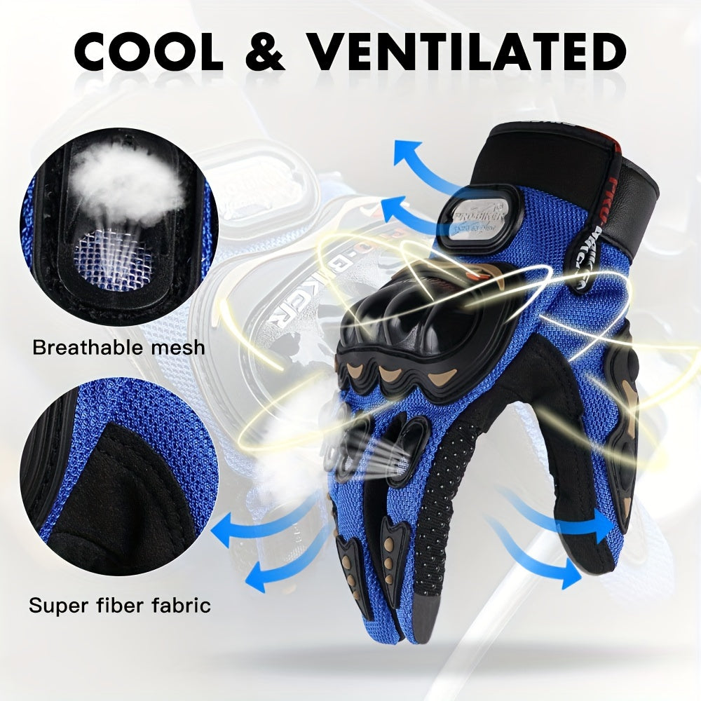 Suitable For Motorcycles, Road Bikes, Off-road Motorcycles, Spring, Summer, Autumn, And Winter Unisex Finger Touch Screen Gloves For Men And Women, Breathable Cycling Gloves, Motorcycle Gloves, Bicycle Gloves. Christmas Gift