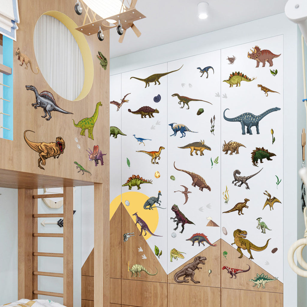 1 Set Glow-in-the-Dark Dinosaur Wall Decor - Removable Waterproof Wall Stickers for Living Room Bedroom Home Decor
