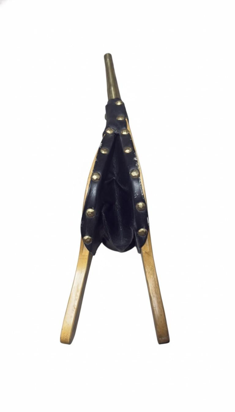 Vintage Fireplace Bellows with Flying Mallard Duck Medallion (1960s-1980s)