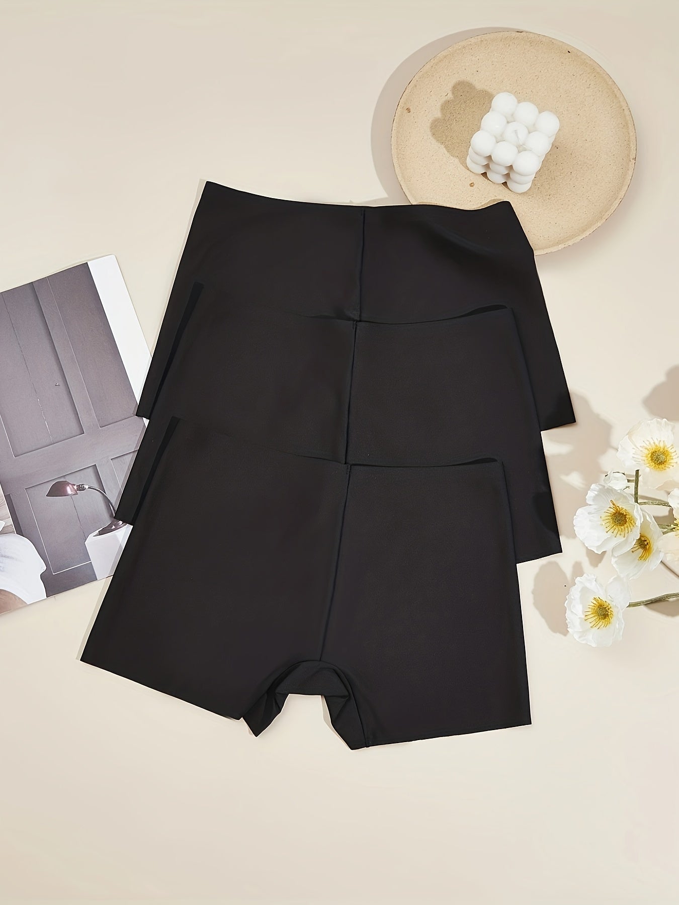 3pcs Soft No Show Boyshort Underwear For Women 3 Pack Soft Seamless Panties Pack