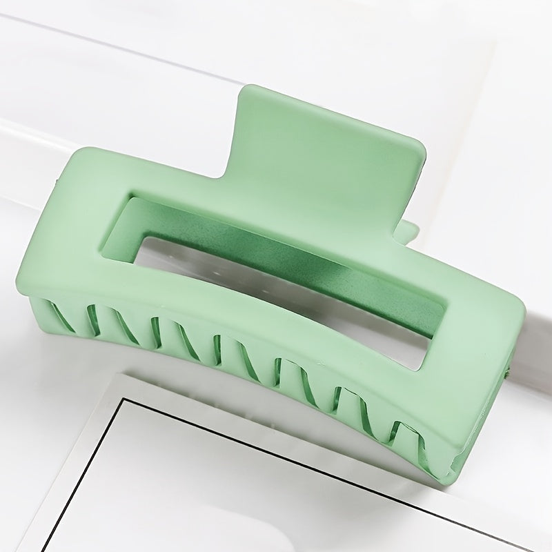 Multicolor Large Thick Acrylic Hair Clip Rectangle Hairclip Long Hair Resin Claw Clips Nonslip Jaw Clips