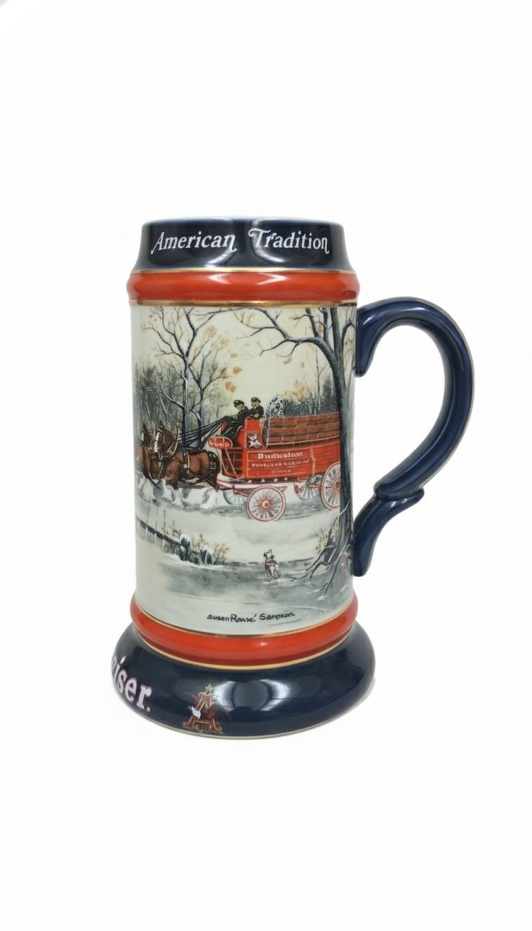 1990 Budweiser Holiday Stein CS112 'An American Tradition'