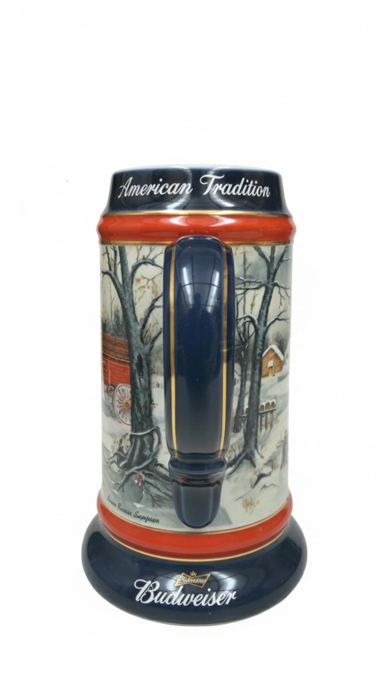1990 Budweiser Holiday Stein CS112 'An American Tradition'