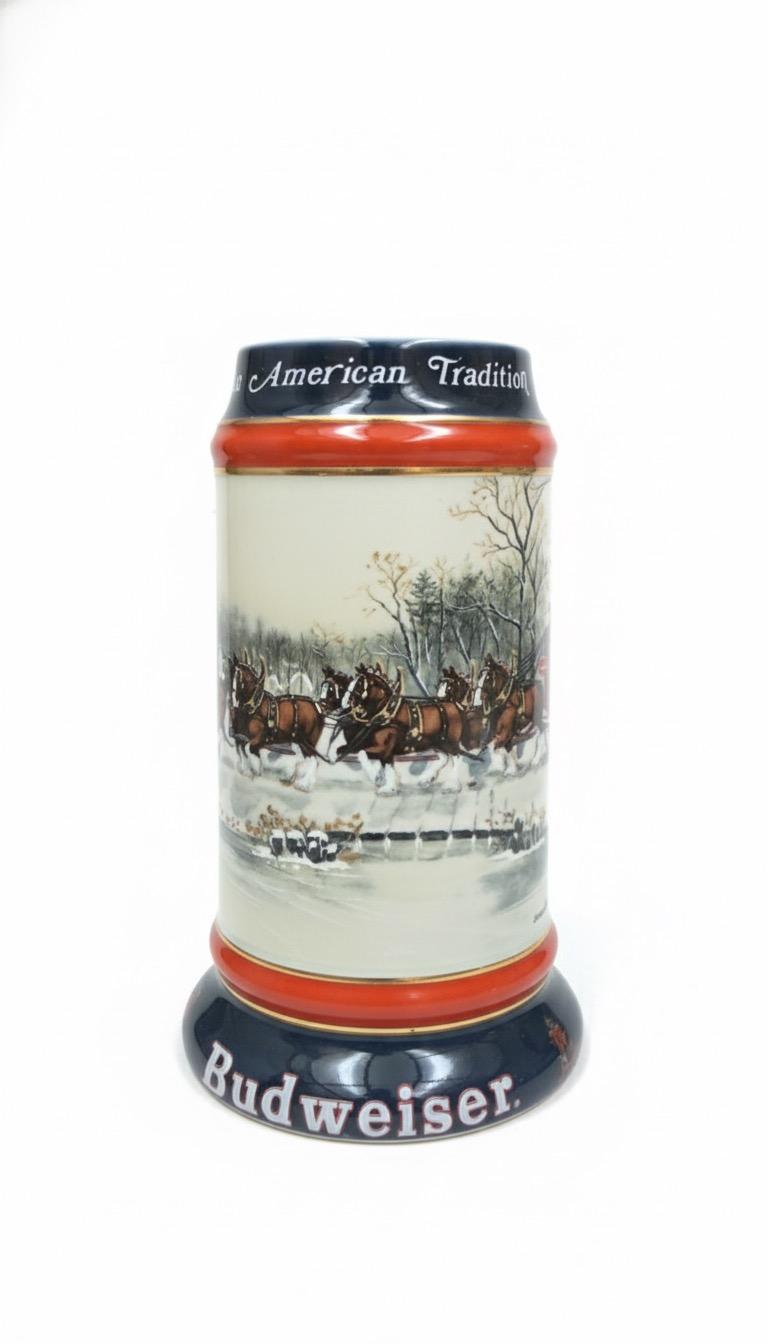 1990 Budweiser Holiday Stein CS112 'An American Tradition'