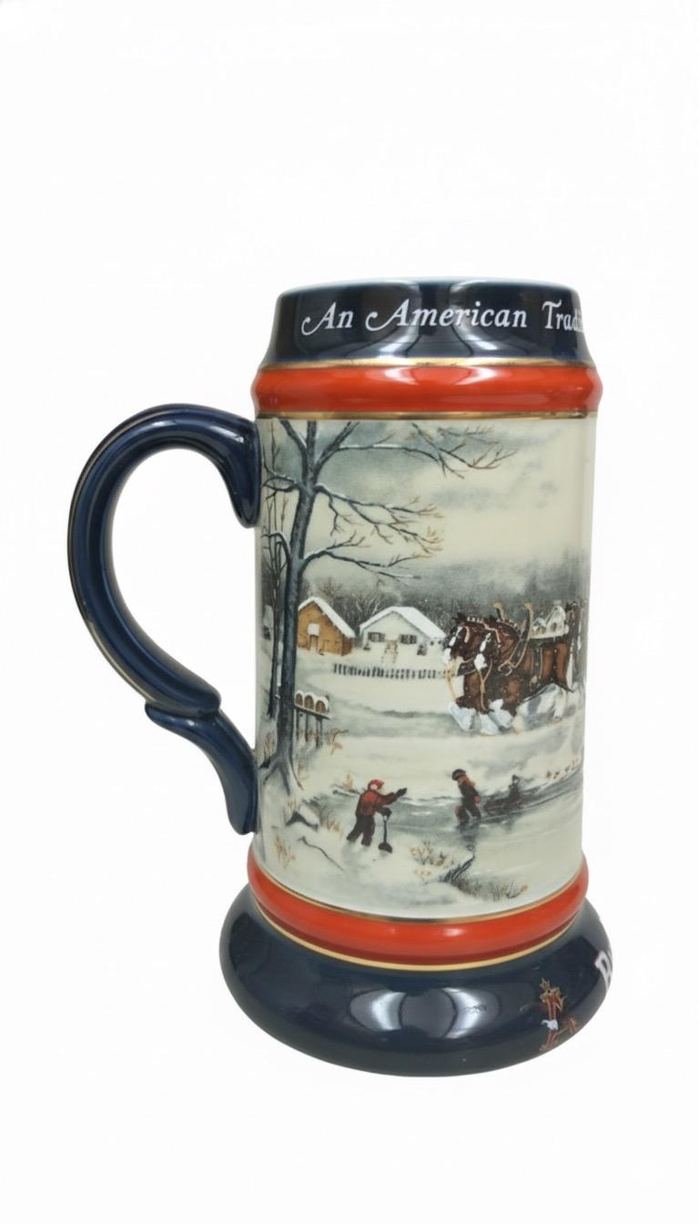 1990 Budweiser Holiday Stein CS112 'An American Tradition'