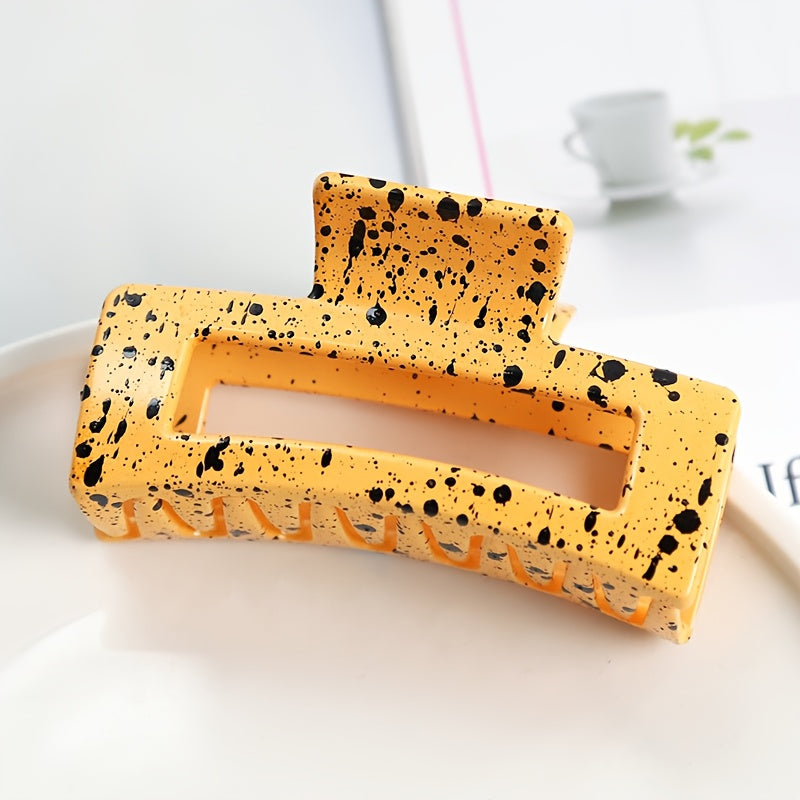 Multicolor Large Thick Acrylic Hair Clip Rectangle Hairclip Long Hair Resin Claw Clips Nonslip Jaw Clips